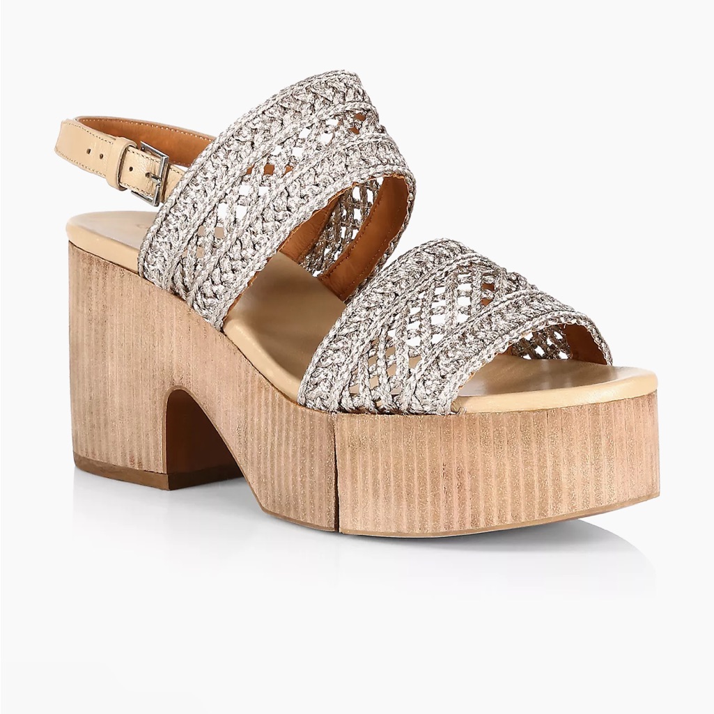 Robert Clergerie Cyriella Raffia Platform Sandals